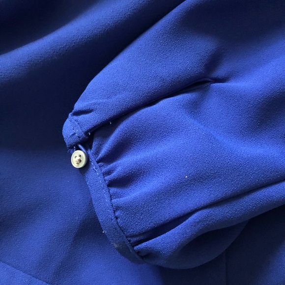 new with tags J Crew 365 crepe wrap dress size 0 in blue - Picture 5 of 8